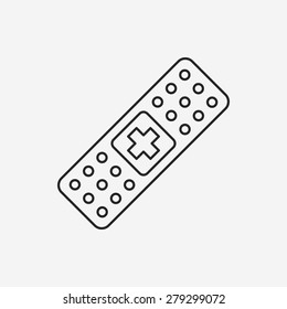 bandage line icon
