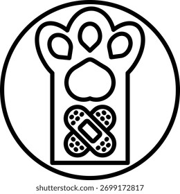 Diseño de icono de Vector de línea de vendaje