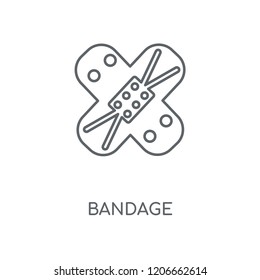 Bandage linear icon. Bandage concept stroke symbol design. Thin graphic elements vector illustration, outline pattern on a white background, eps 10.