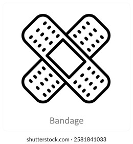 Bandage and medical icon concept