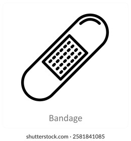 Bandage and medical icon concept