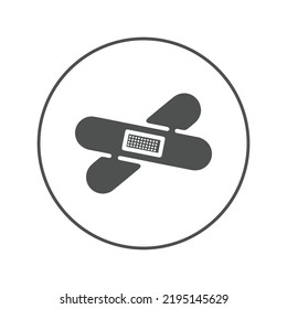 Bandage medicine treatment icon | Circle version icon |