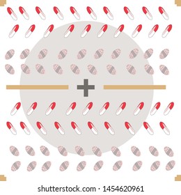 
bandage and medicines for health and well-being