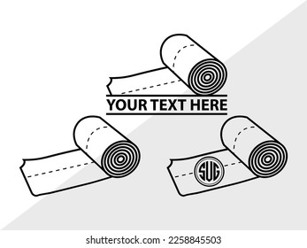Bandage Monogram Vector Illustration Silhouette