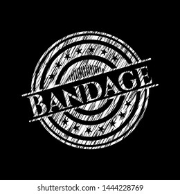 Bandage on blackboard. Vector Illustration. Detailed.