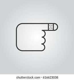 Bandage on finger icon