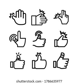 bandage on thumb icon or logo isolated sign symbol vector illustration - Collection of high quality black style vector icons
