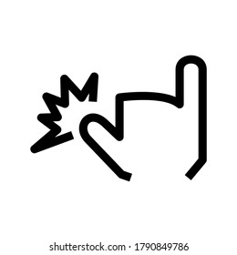 bandage on thumb icon or logo isolated sign symbol vector illustration - high quality black style vector icons
