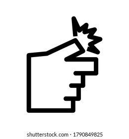 bandage on thumb icon or logo isolated sign symbol vector illustration - high quality black style vector icons
