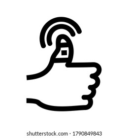bandage on thumb icon or logo isolated sign symbol vector illustration - high quality black style vector icons
