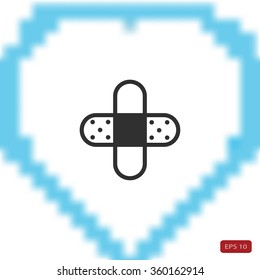 Bandage plaster icon