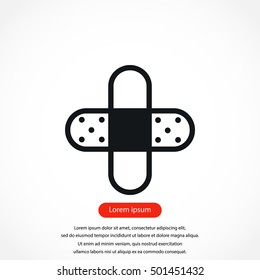 Bandage plaster icon, flat design best vector icon