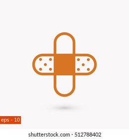 Bandage plaster icon, flat design best vector icon