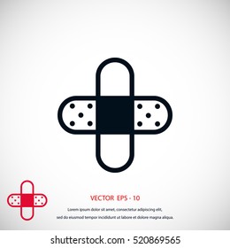 Bandage plaster icon, flat design best vector icon