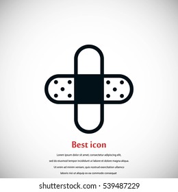 Bandage plaster icon, flat design best vector icon