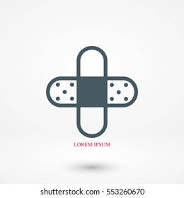 Bandage plaster icon, flat design best vector icon