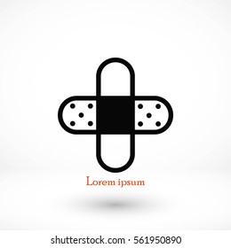 Bandage plaster icon, flat design best vector icon