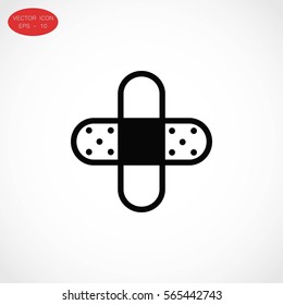 Bandage plaster icon, flat design best vector icon