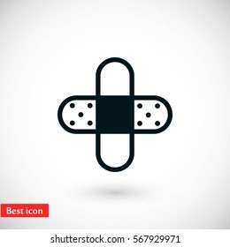 Bandage plaster icon, flat design best vector icon