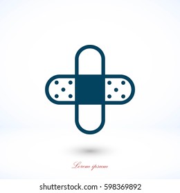Bandage plaster icon, flat design best vector icon