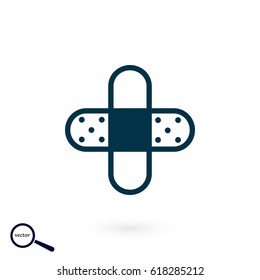 Bandage plaster icon, flat design best vector icon