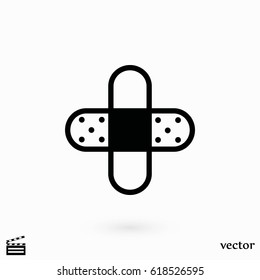 Bandage plaster icon, flat design best vector icon