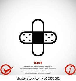 Bandage plaster icon, flat design best vector icon
