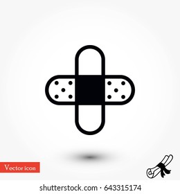 Bandage plaster icon, flat design best vector icon