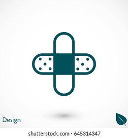 Bandage plaster icon, flat design best vector icon