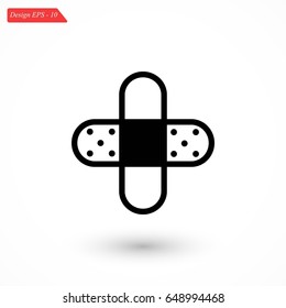 Bandage plaster icon, flat design best vector icon