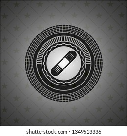 bandage plaster icon inside black badge