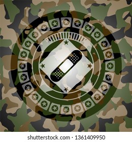 bandage plaster icon inside camo texture