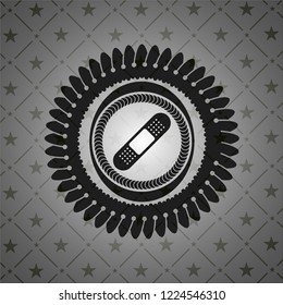 bandage plaster icon inside dark badge