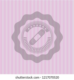 bandage plaster icon inside retro style pink emblem