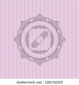 bandage plaster icon inside retro style pink emblem
