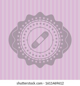 bandage plaster icon inside retro pink emblem