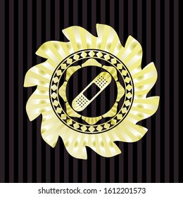 bandage plaster icon inside shiny emblem