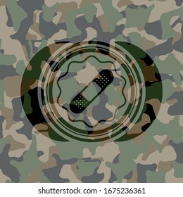 icône pansement sur motif camo
