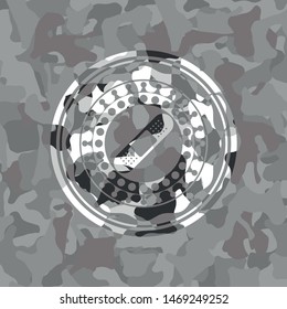bandage plaster icon on grey camo texture