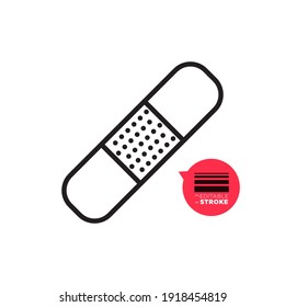Bandage Plaster Minimalistic Flat Line Outline Stroke Icon Pictogram Symbol