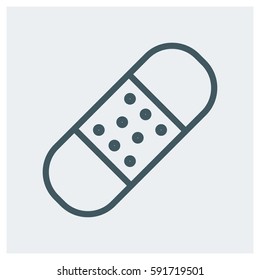 bandage plaster vector illustration. Flat style for graphic and 
