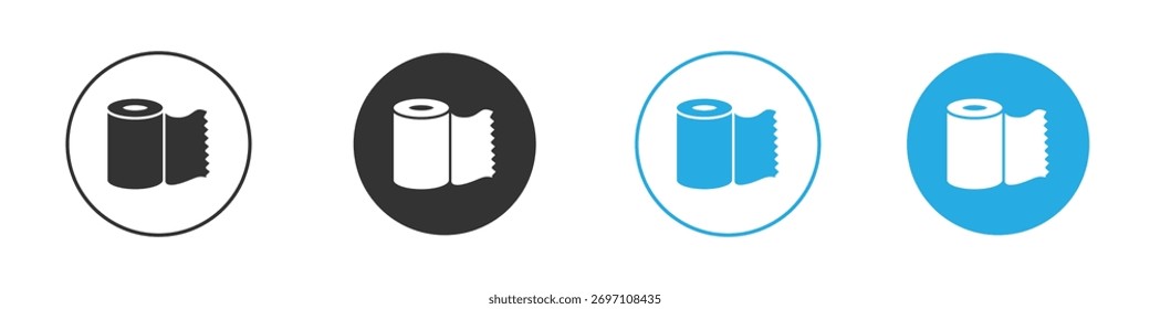 Ícone de rolo de faixa em vetor plano editável em preto-e-branco