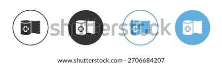 Bandage roll icon Logo Template Design set