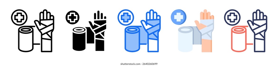 Bandage Roll Icon Multiple Style