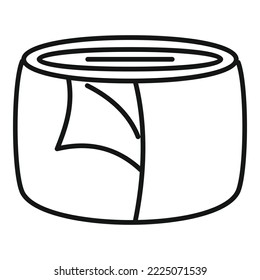 Bandage roll icon outline vector. Fracture hurt. Elastic plaster