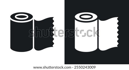 Bandage roll icon pack in black color.