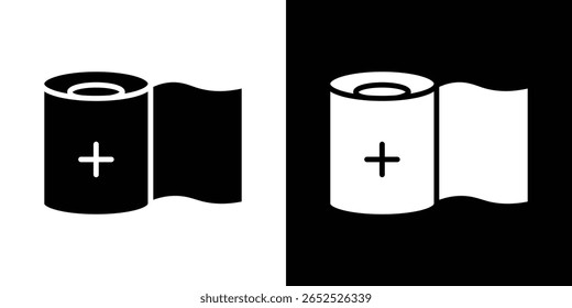 Coleção de símbolos de ícone de rolo de faixa. Ilustração de stock de vetor plano.
