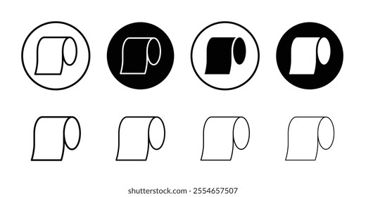 Bandage roll icon Thin line vector illustration set