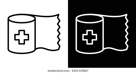 Bandage roll icon vector simple element illustration editable