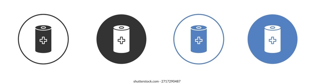 Icono del rollo del vendaje para el Diseño web. pixel